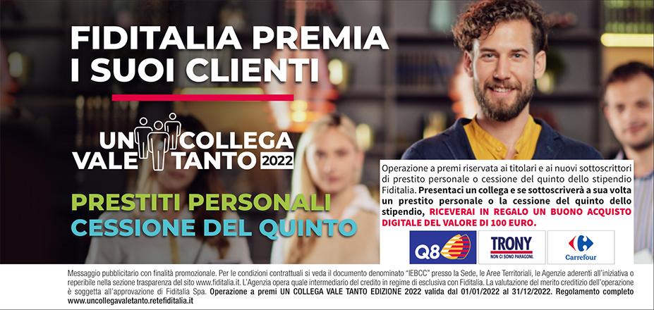 Agenzia Uniservice Global Srl Fiditalia | Peschiera Borromeo, Lecco, Bergamo, Treviglio | Banner UnCollegaValeTanto